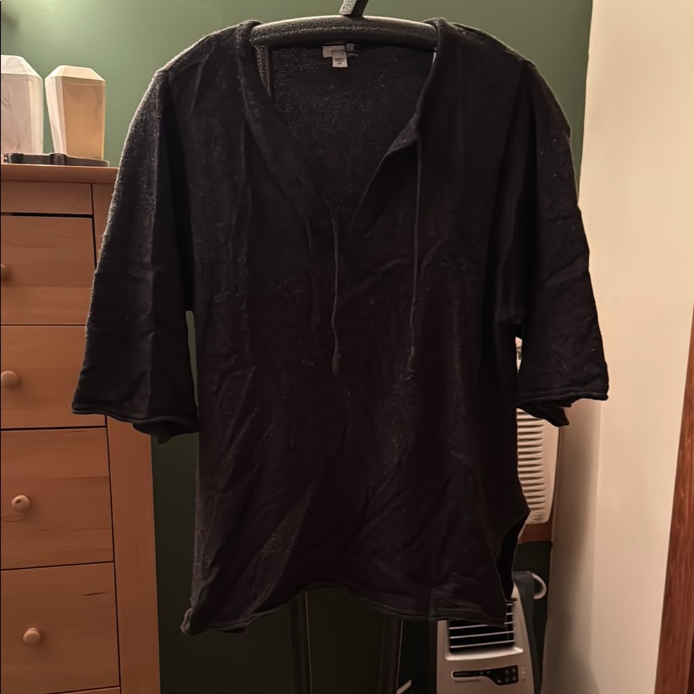 J. Jill Pure Jill dark gray 3/4 sleeve sweater.